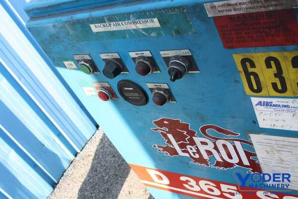123 cfm, 125 psig, Leroi #A3055, rotary screw air compressor, air cooled, 120 gallon tnak, 1978 - Image 7