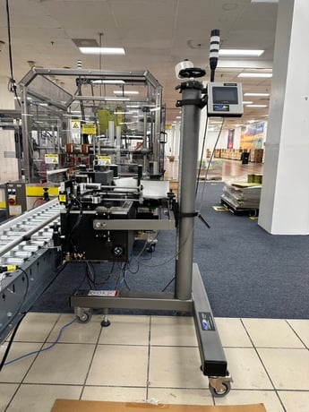 CTM #3600A-ZE511-4-2, Label Applicator w/ T-base Stand & Tamps, Zebra ZE511 printer, 115 V., 90 psi, 3-5 cmf - Image 1