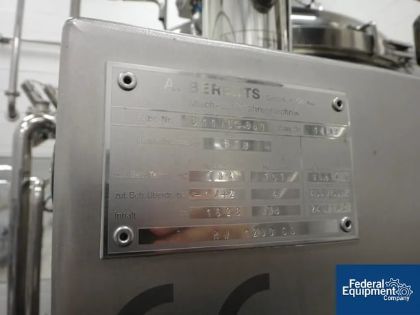 1200 Liter A Berents Becomix #RW-1200-CD + MV1000, Stainless Steel, 460 V., CE rated, upgrade 2017, 1999 - Image 2