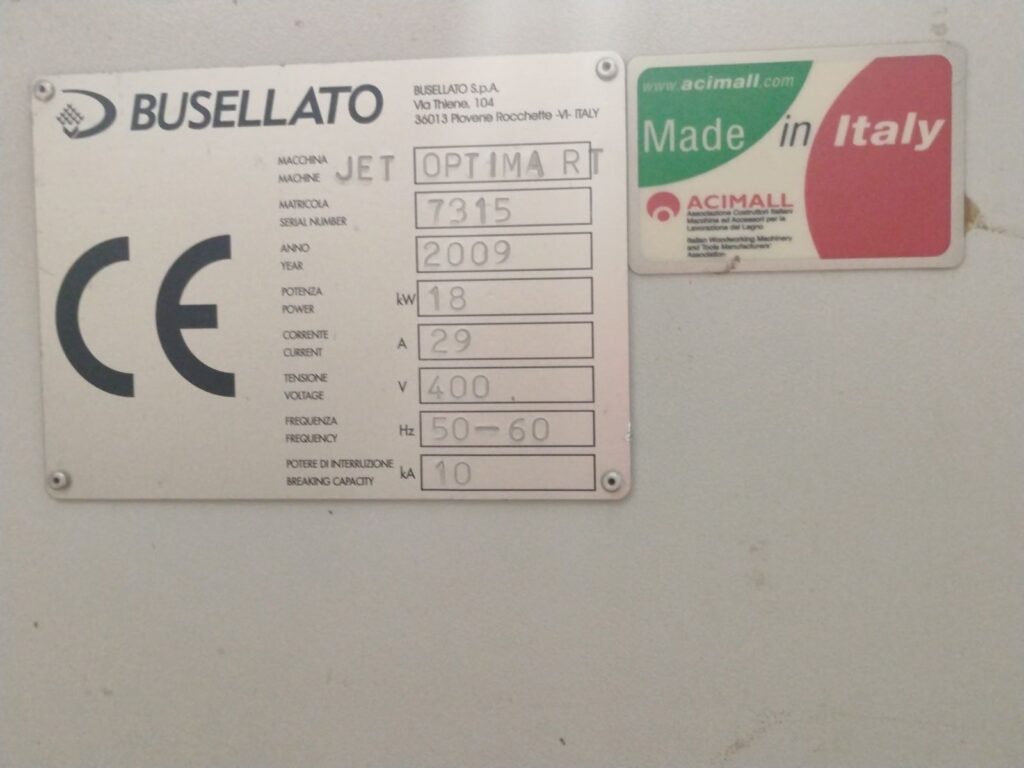 Busellato #Jet-Optima-RT, CNC router, 4' x 10' table, 2009 - Image 5