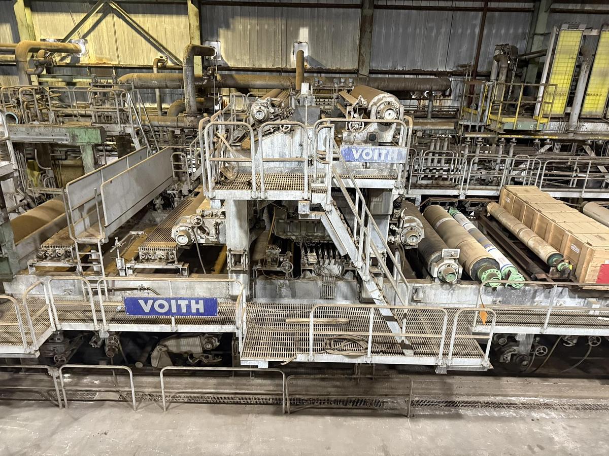 Voith #Fourdrinier (GBM) paper machine, 72" dia dryers, dual shoe press, 2002, available in sections - Image 6