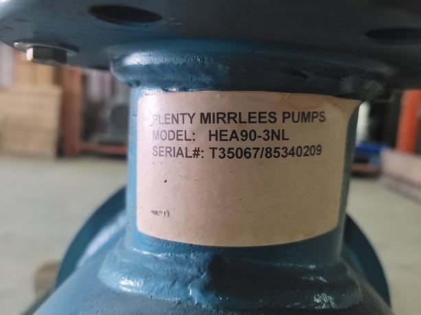 181 GPM, Plenty Mirrless #HEA-90-3NL, Centrifugal Pump, 1150 RPM, 120 psig, (3 available) - Image 4