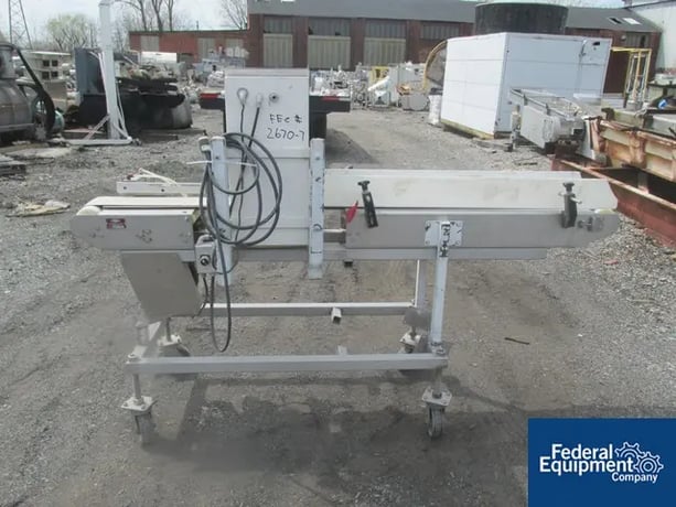 Cintex #SPL2084, Microsearch Metal Detector, w/ 6" x 90" conveyor, pneu reject, 2011 - Image 3