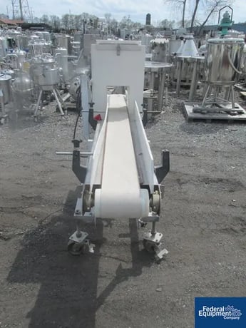 Cintex #SPL2084, Microsearch Metal Detector, w/ 6" x 90" conveyor, pneu reject, 2011 - Image 4
