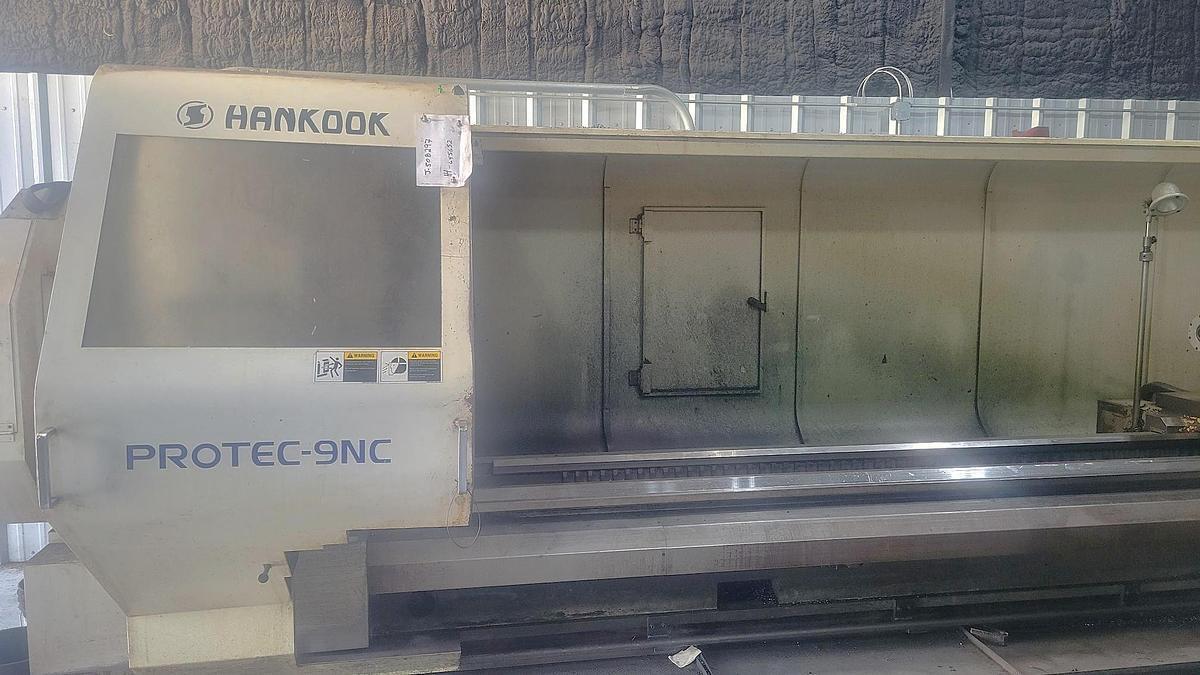 37.43" x 157" Hankook #PROTEC-9NC, Hollow Spindle Lathe, 21.1" X, 151" Z, 24.8" swing over cross slide, 151" - Image 3