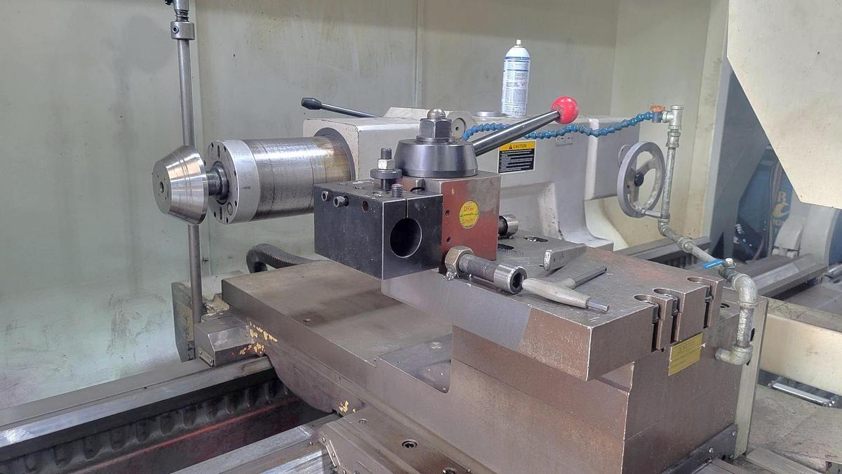 37.43" x 157" Hankook #PROTEC-9NC, Hollow Spindle Lathe, 21.1" X, 151" Z, 24.8" swing over cross slide, 151" - Image 5