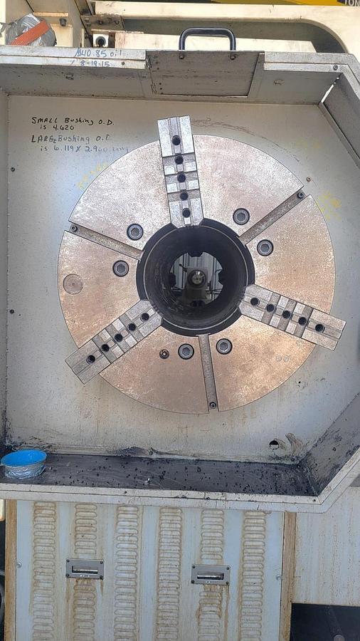 37.43" x 157" Hankook #PROTEC-9NC, Hollow Spindle Lathe, 21.1" X, 151" Z, 24.8" swing over cross slide, 151" - Image 8