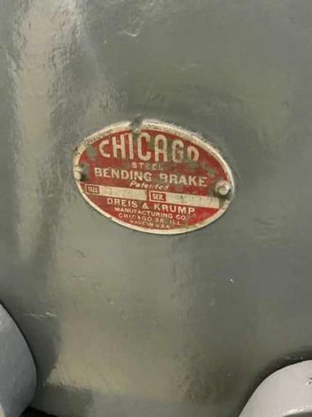 18 gauge x 12' Dreis & Krump #1218, apron brake, 2-1/4" max opening, 1" flange, 1/2" front-rear adjustment - Image 6