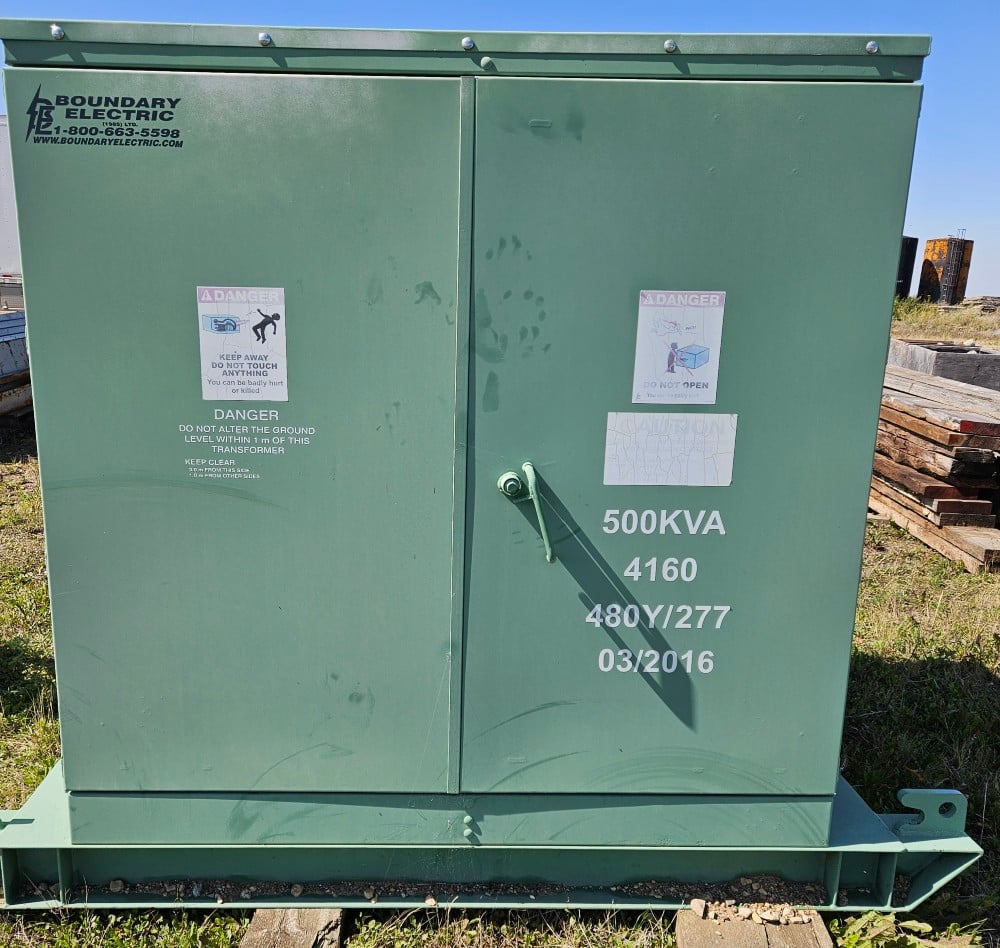 500 KVA 4160 Primary, 480Y/277 Secondary, Boundary Electric Pad Mounted Oil Transformer, 2016 - Image 1