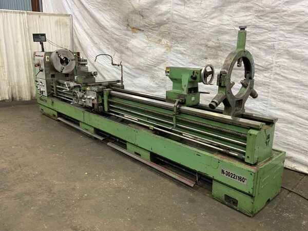 30" x 160" Timemaster #N-3022X1600, engine lathe, inch/metric threads, 3 & 4-jaw chuck, foot brake, 15 HP - Image 1