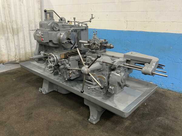 No. 5 Warner & Swasey, M1740, ram type turret lathe, 20" swing, 10-1/4" swing over cross slide, 10 HP, taper - Image 1