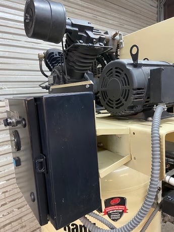 35.8 cfm, 175 psi, Ingersoll-Rand #T-30, vertical air compressor, 10 HP, 120 gallon tank, all the extras - Image 3