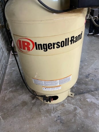 35.8 cfm, 175 psi, Ingersoll-Rand #T-30, vertical air compressor, 10 HP, 120 gallon tank, all the extras - Image 5