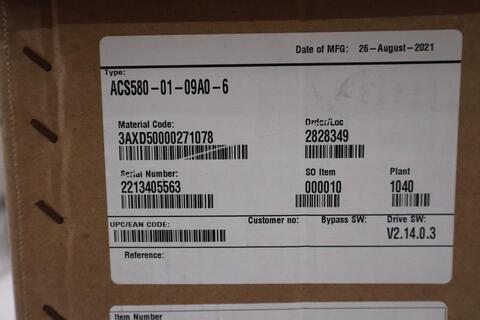 Allis-Chalmers s580-01-09a0-6 ac drive series general purpose 3 phase 5 hp - stock gf37 - Image 2