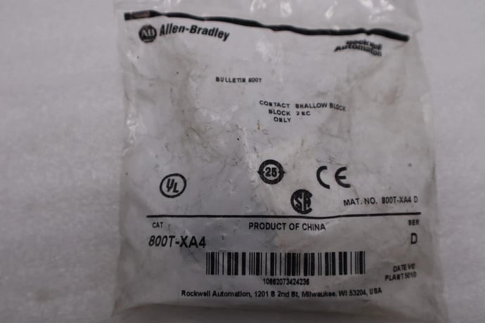 NEW Allen-Bradley Allen Bradley 800T-XA4 Contact Block Shallow Block STOCK H1533A - Image 2