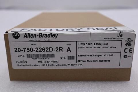 NEW MFG. 2017 Allen-Bradley Bradley 20-750-2262D-2R /A PowerFlex 750 STOCK 4053 - Image 1
