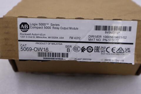 NEW Allen-Bradley Bradley 5069-OW16 /A Logix 5000 Compact Output Module STOCK H1727 - Image 3