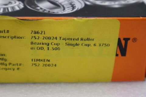 NEW Timken 752 Tapered Roller Bearing STOCK 1663CC - Image 3