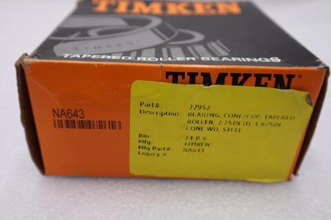 New timken tapered roller bearing na643 stock 1544cc - Image 2