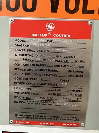 General Electric Limitamp Control 4160 Starter and Cabinet MODEL IC1074A106C TWO AVAILABLE - Image 4