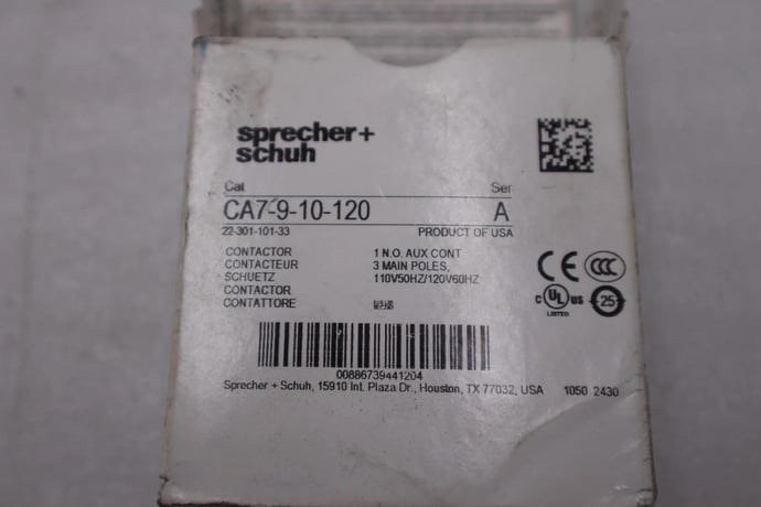 NEW OPEN BOX Sprecher & Schuh CA7-9-10 Contactor SERIES A STK K3263CC - Image 3