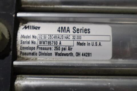 Parker 02.05 CBC4MAUS14AC 32.000 Air Cylinder 4MA Series STOCK H1896 - Image 2