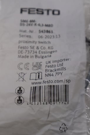Festo 5-10v m8 no proximity sensor 543861 sme-8m-ds-24v-k-0,3-m8d stk h1656a - Image 3