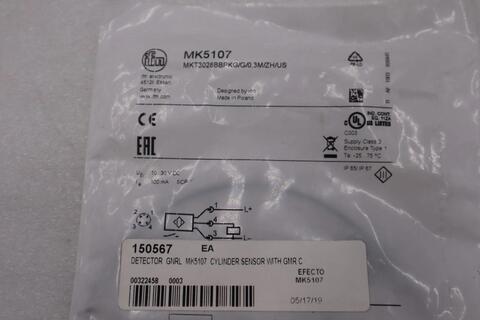 Efector mk5107/ mkt3028bbpkg/g/0,3m/zh/us sensor stock h1645a - Image 1