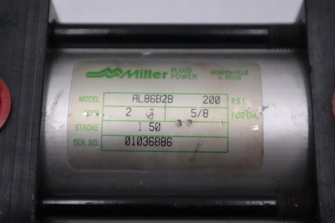 NEW OPEN BOX Miller AL86B2B Pneumatic Cylinder 200PSI STK H1537A - Image 2