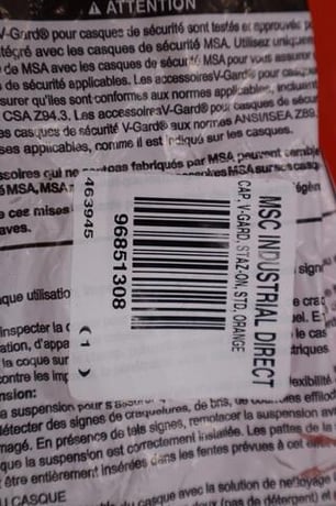 NEW V-Gard Slotted Hard Hat Cap Orange MSA 463945 STOCK H806 - Image 3