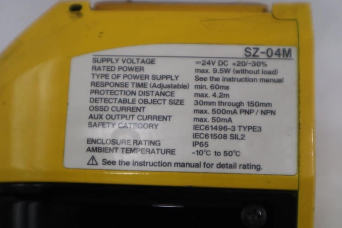 Surplus Keyence SZ-04M Multi-Function Safety Laser Scanner STOCK 5228CC - Image 4