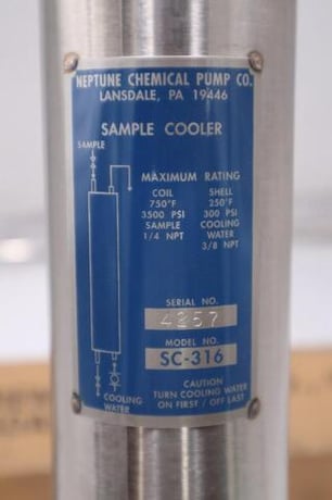 New open box neptune sc-316 / sc316 chemical pump sample cooler stk 5642cc - Image 2