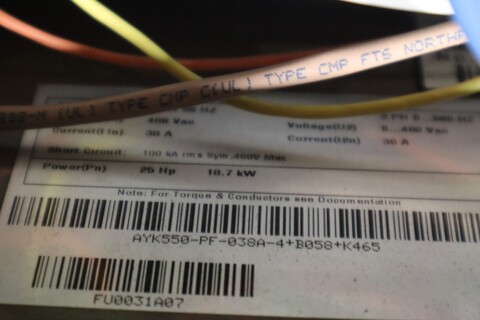 Johnson Controls AYK 550 Air Modulator Panel AYK550-PF-038A-4+B058+K465 #HP153 - Image 4