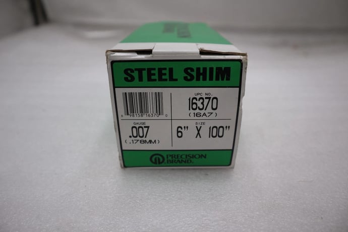 LOT OF 2 -- Precision Brand 16370 Gauge Steel Shim 0.007" x 6" x 100" STK H987A - Image 2