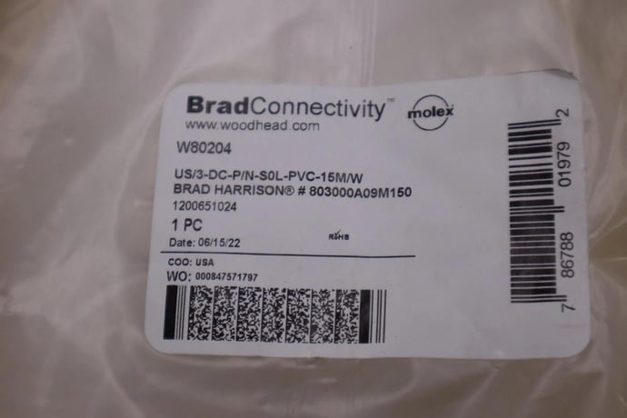 Woodhead 803000a09m150 cable stock h1535 - Image 2