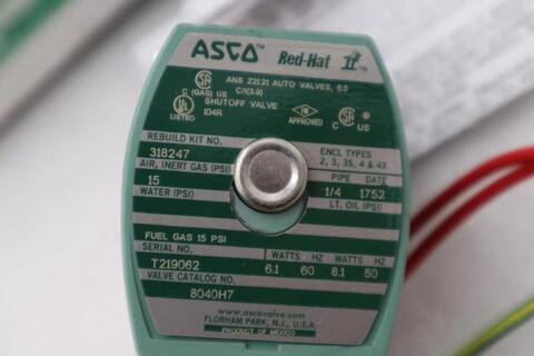 New asco redhat 8040h7 110/120v 15psi 1/4" nsnp stock h617a - Image 3