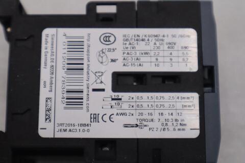 New OPEN BOX Siemens Sirius 3RT2016-1BB41 / 3RT20161BB41 Contactor STK 5417 - Image 2