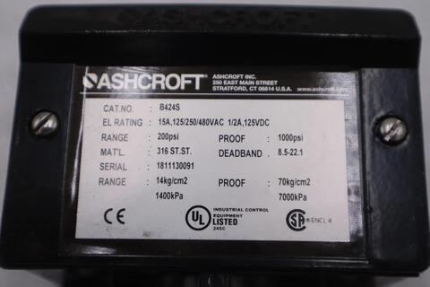 New open box b424s ashcroft pressure switch stk 5539cc - Image 2