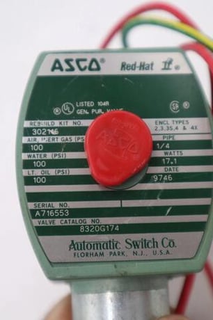 Asco 8320g174 110/120v 100psi 1/4" new unit stock h1180a - Image 2
