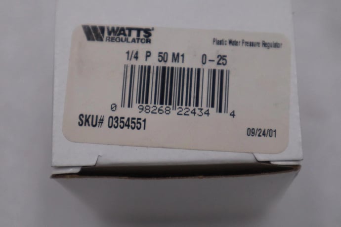 NEW OPEN BOX Watts 1/4 P 50 M1 0-125 Water Pressure Regulator 0-125psi 1/4" H799 - Image 3