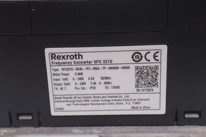 Rexroth vfc3210-0k40-1p2-mna-7p-nnnnn-nnnn frequency converter stock k-1765 - Image 2