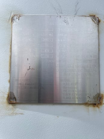 10080 gallon 137" x 157", Glycol Waste Tank, 0.236" shell thickness, 2010, (2 available) - Image 2