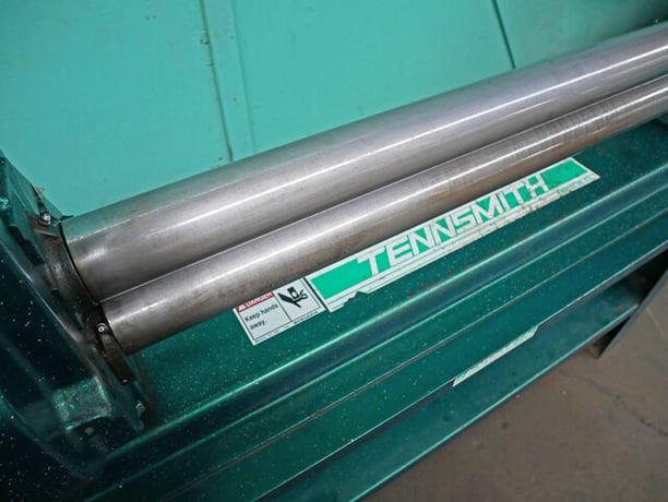 4' x 16 gauge Tennsmith #SR-48, Heavy Duty Initial Pinch Slip Roll, w/ Stand, 3" diameter rolls - Image 10