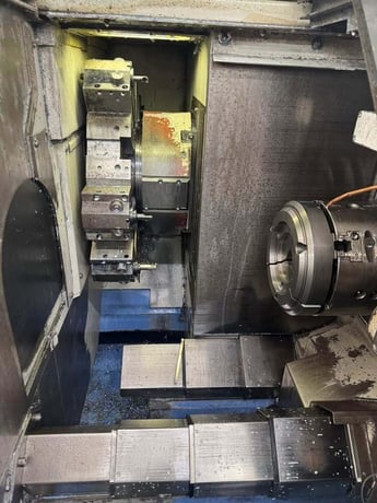 Mazak #Dual-Turn-20, CNC Lathe, 12.6" swing, 12.6" turning diameter, 49.21" machining length, 8" chuck, 2" - Image 3