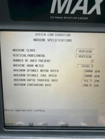 Hurco #VM-10, CNC Vertical Machining Center, 26" X, 16" Y, 20" Z, 30" x 14" Table, 15 HP, 10000 RPM, CAT40 - Image 3