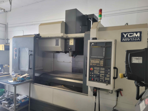 YCM #NSV-156A, CNC Vertical Machining Center, 4-Axis, 60.2" X, 25.5" Y, 24" Z, 25.59" x 64.17" Table, 22 kW - Image 1
