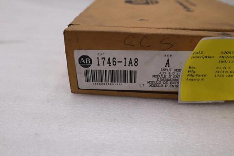 NEW Allen-Bradley Bradley 1746-IA8 /A SLC 500 AC Digital Input Module - STOCK 3847CC - Image 3