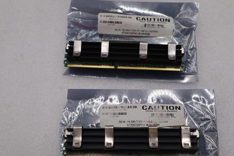 Crucial pc2-5300 1gb ddr2 fully buffered stock #k-1522a - Image 1