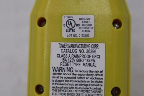 NEW Ground Fault Circuit Interrupter by Tower E-174279 Class A STOCK H1209 - Image 2