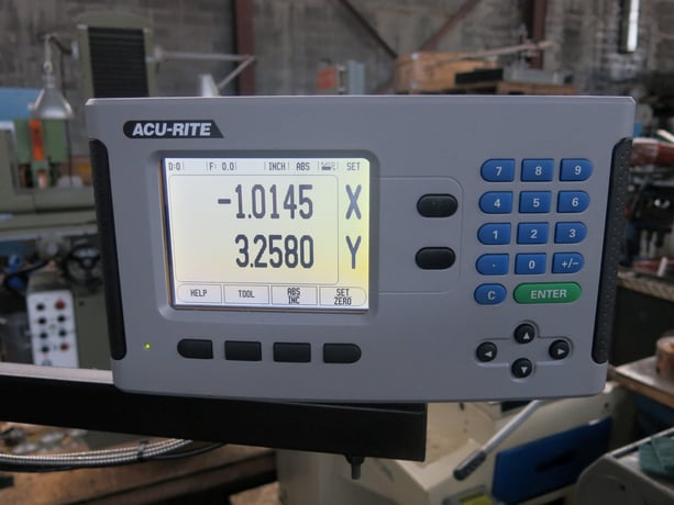 Bridgeport #Series-1, vertical mill, 2 HP, 9" x 42" table, AcuRite 2-Axis digital read out - Image 3